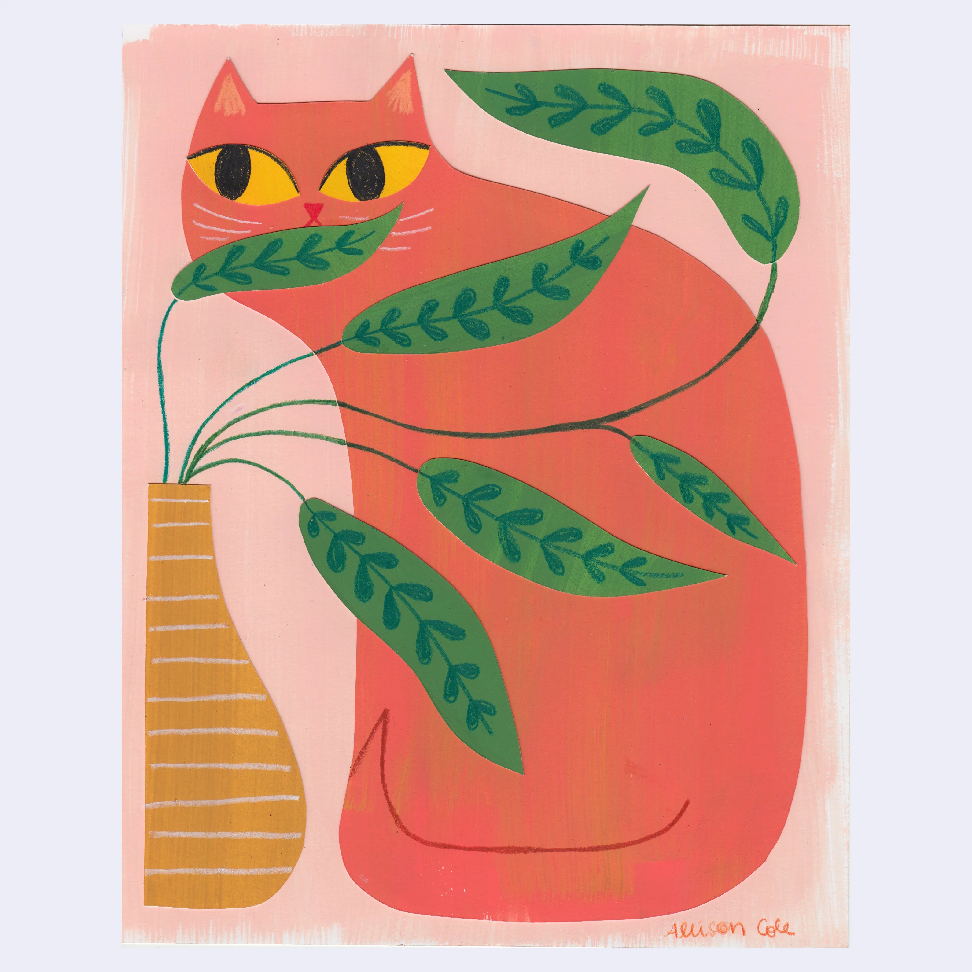 Rakugaki 8 (2026) - Allison Cole - "Coral Cutout Cat"