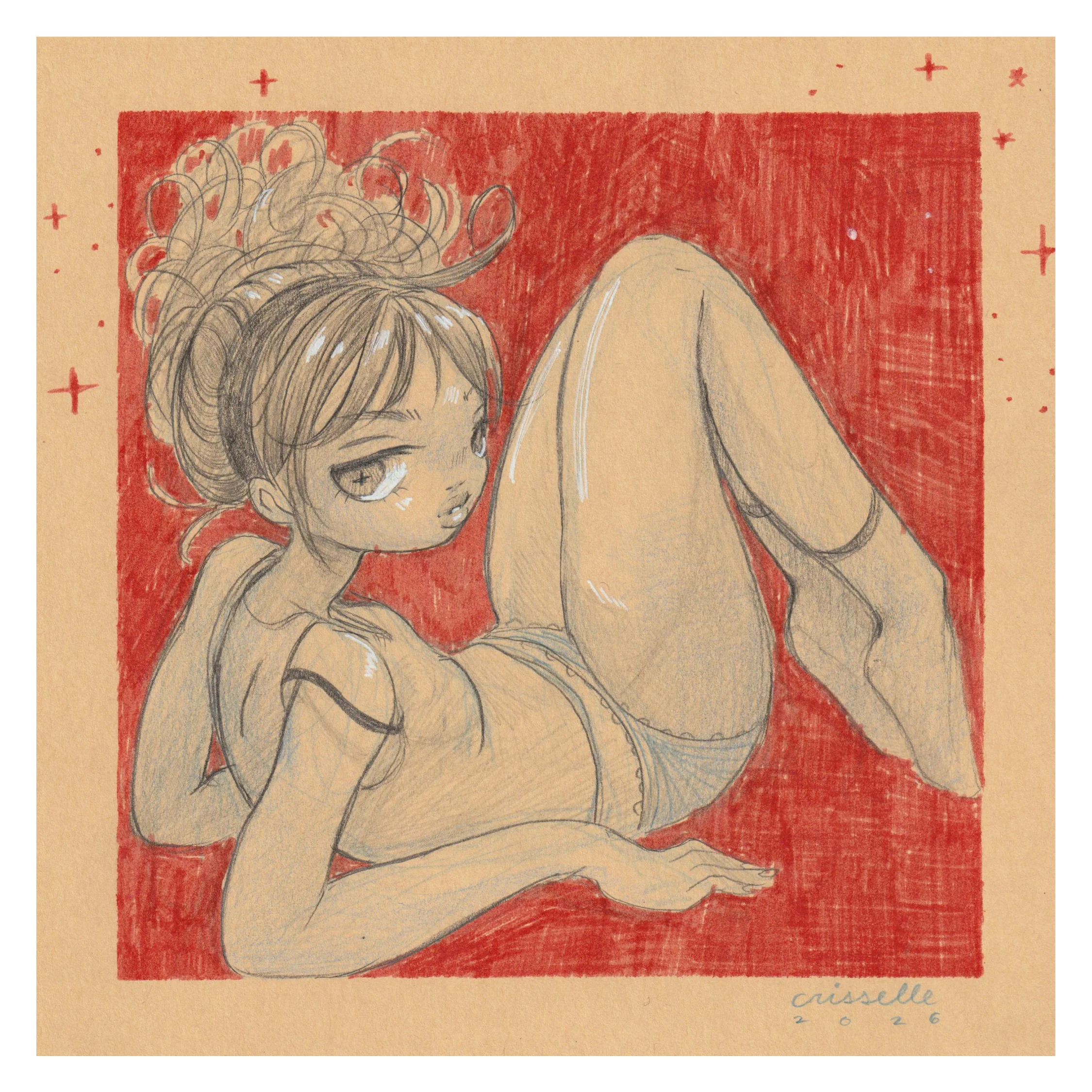 Rakugaki 8 (2026) - Crisselle - "Lounging 1"