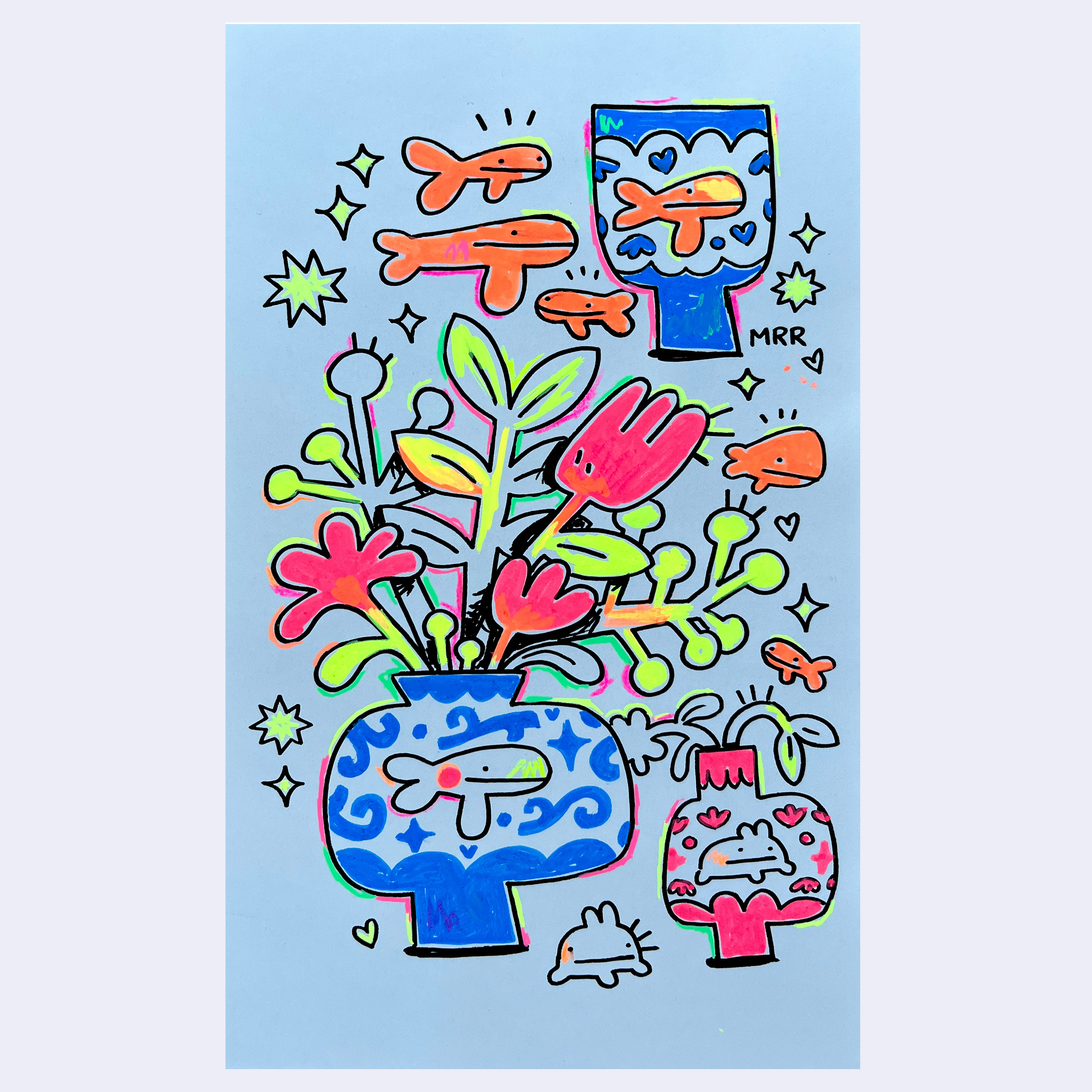 Rakugaki 8 (2026) - Megan Rose Ruiz - "Small Fish Vase"