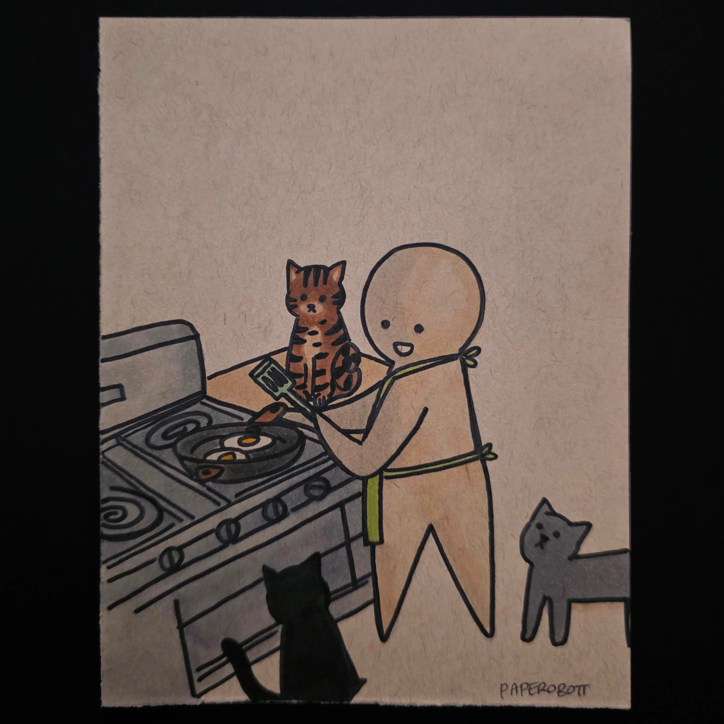 Rakugaki 8 (2026) - Paperobott - "Breakfast Time"