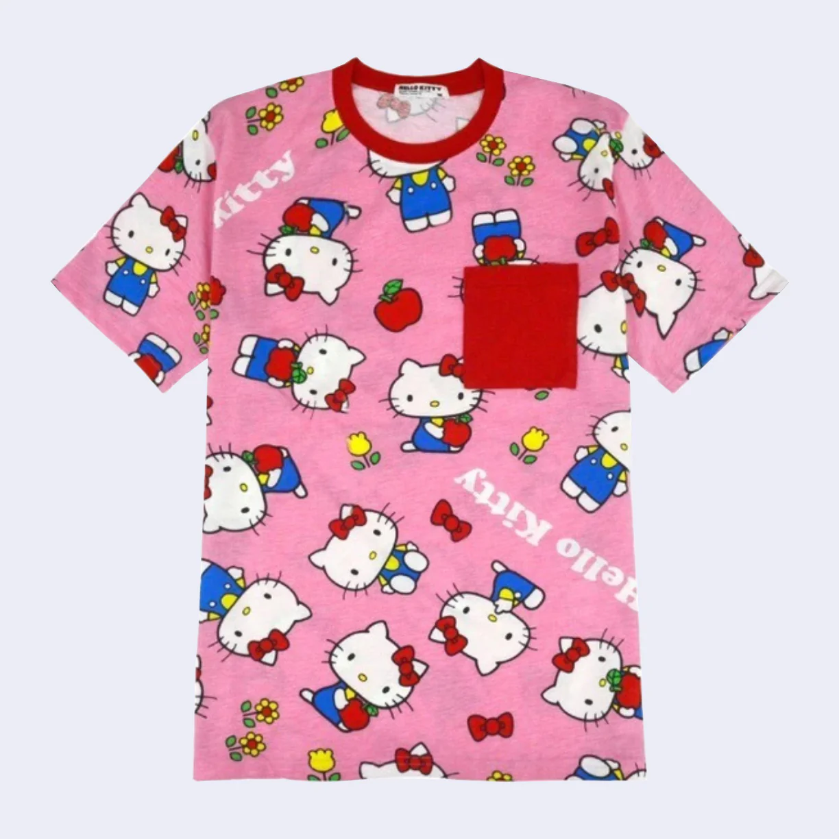 Sanrio - Hello Kitty All-Over-Pattern T-Shirt (Pink)