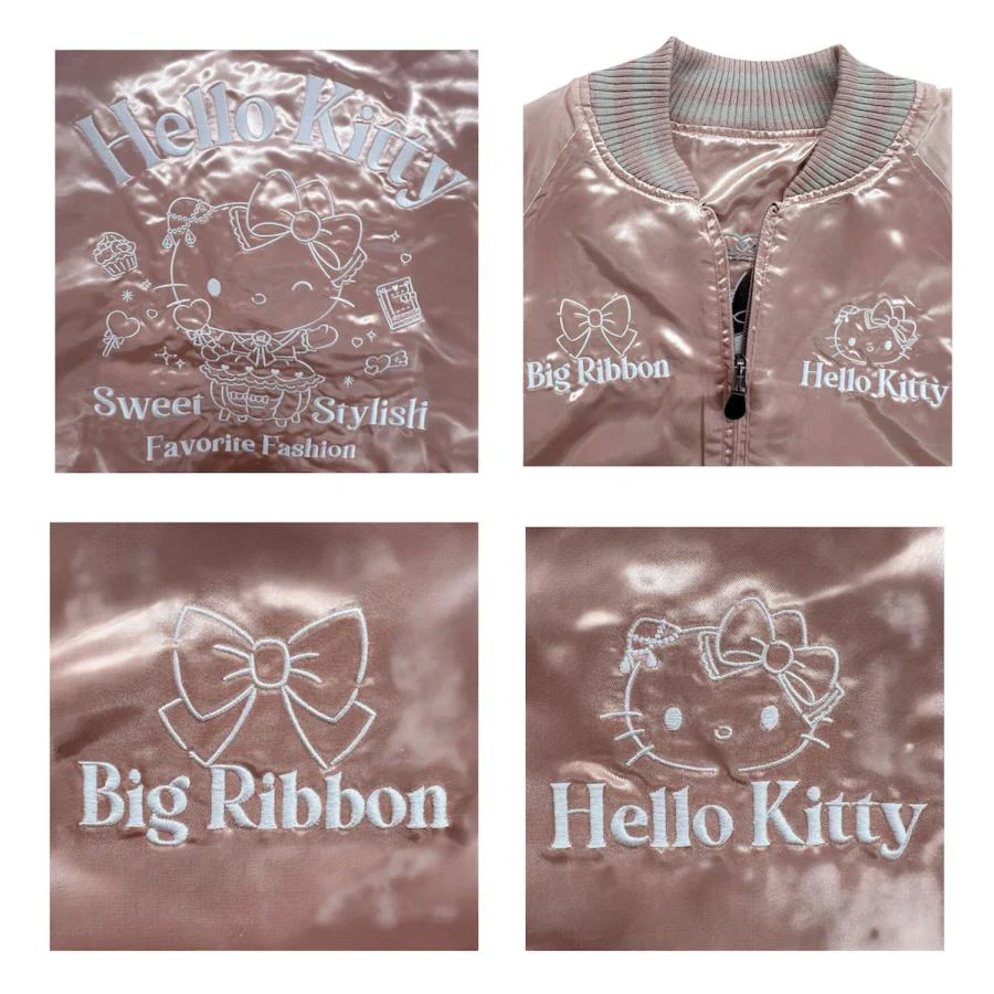 Sanrio - Hello Kitty Sukajan Bomber Jacket (Reversible - Pink) - Image 4