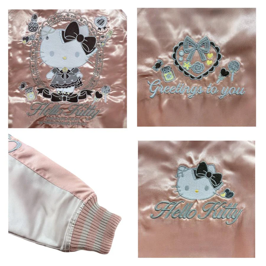 Sanrio - Hello Kitty Sukajan Bomber Jacket (Reversible - Pink) - Image 5