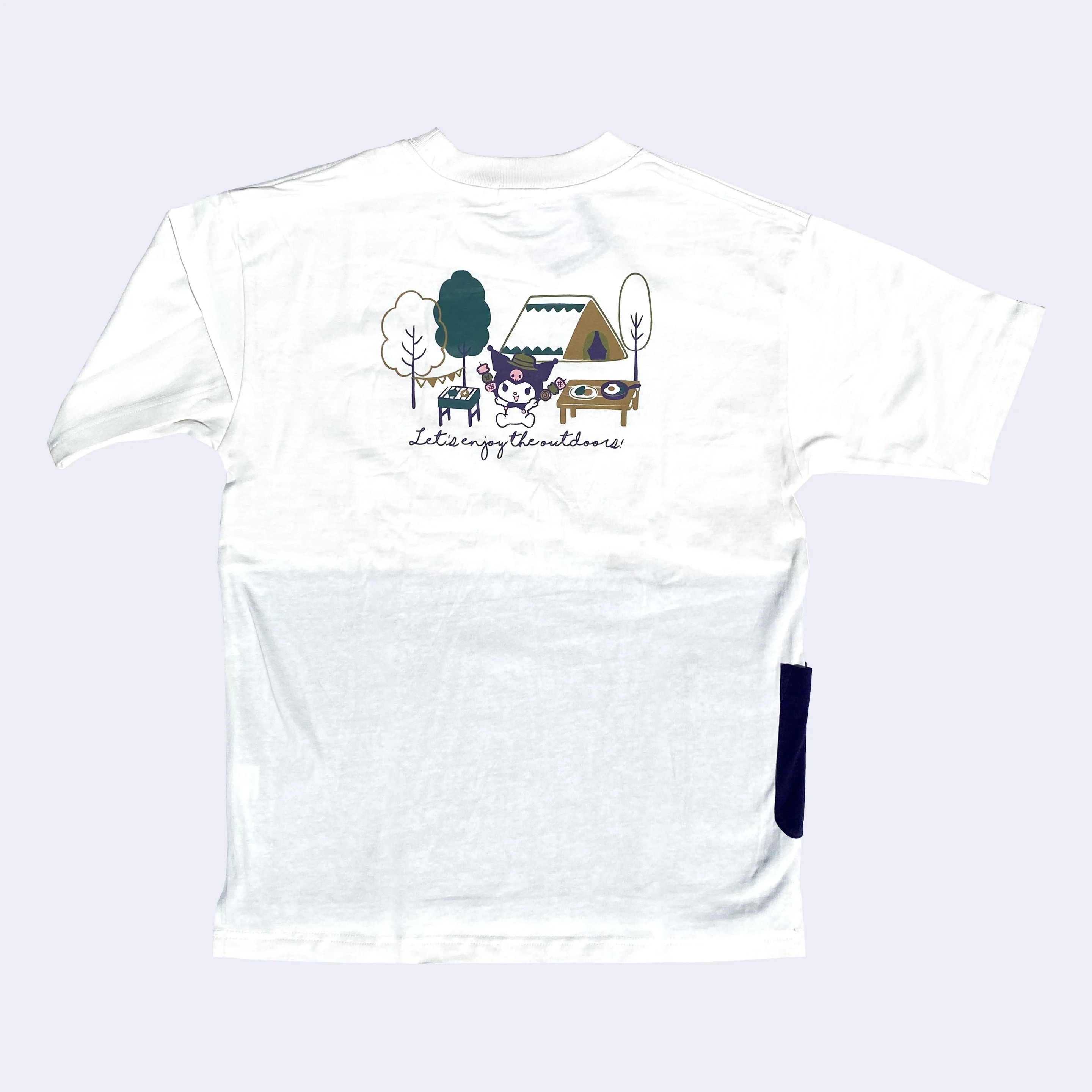 Sanrio - Kuromi "Enjoy the Outdoors" Oversized T-Shirt (White/Purple) - Image 2
