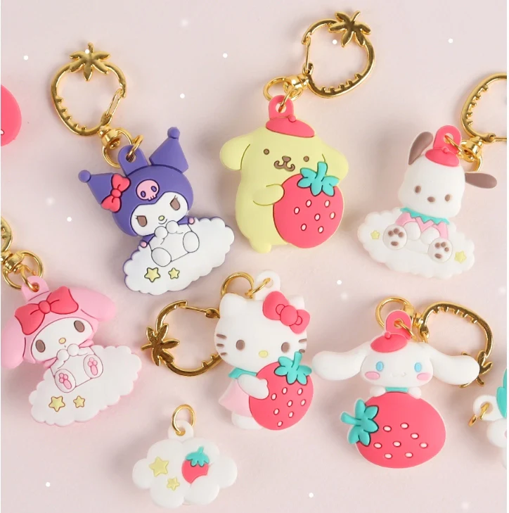Sanrio - Sweet Berry Deco Keycharm/Keychain (Set of 3 - Assorted) - Image 3