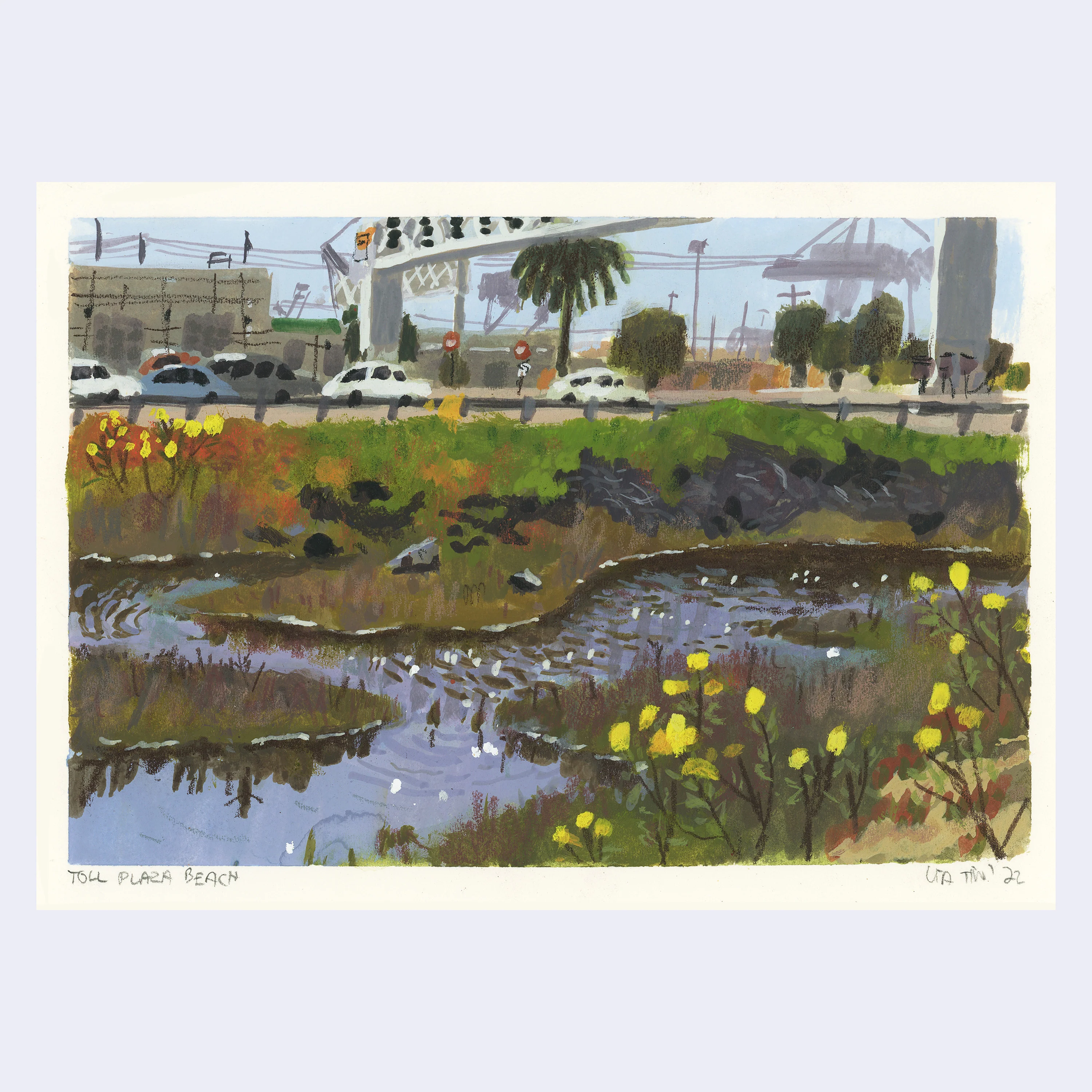 Sitting Outside 2 - Lia Tin - #03 - "Toll Plaza Beach 01"