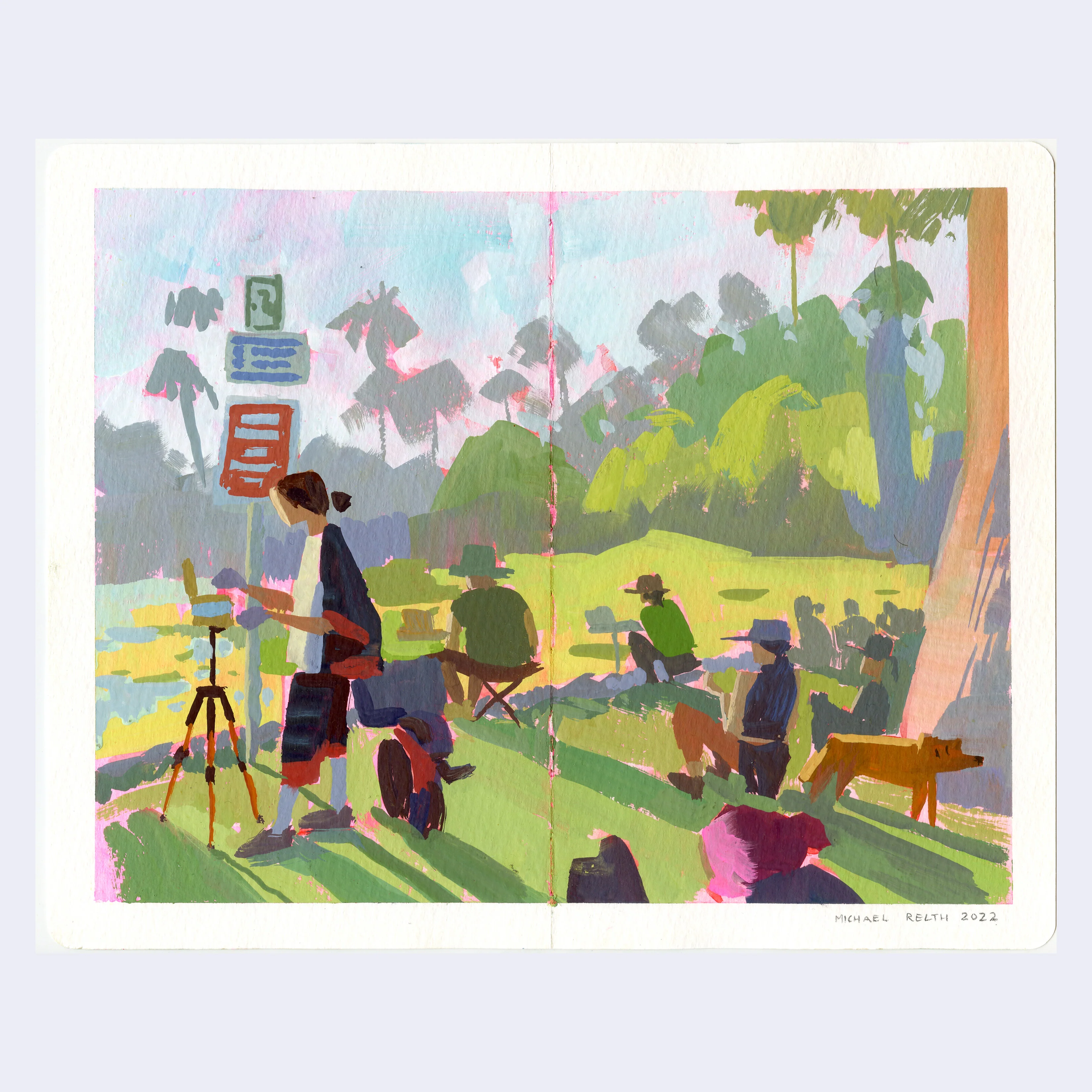 Sitting Outside 2 - Michael Relth - #07 - "Long Shadows Echo Park Lake"