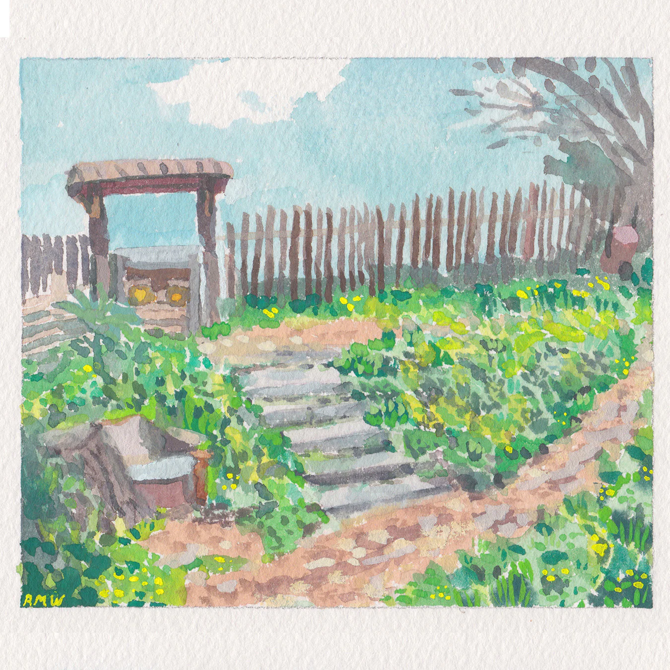 Sitting Outside 2 - Rob Moss Wilson - #05 - "Garden Steps"