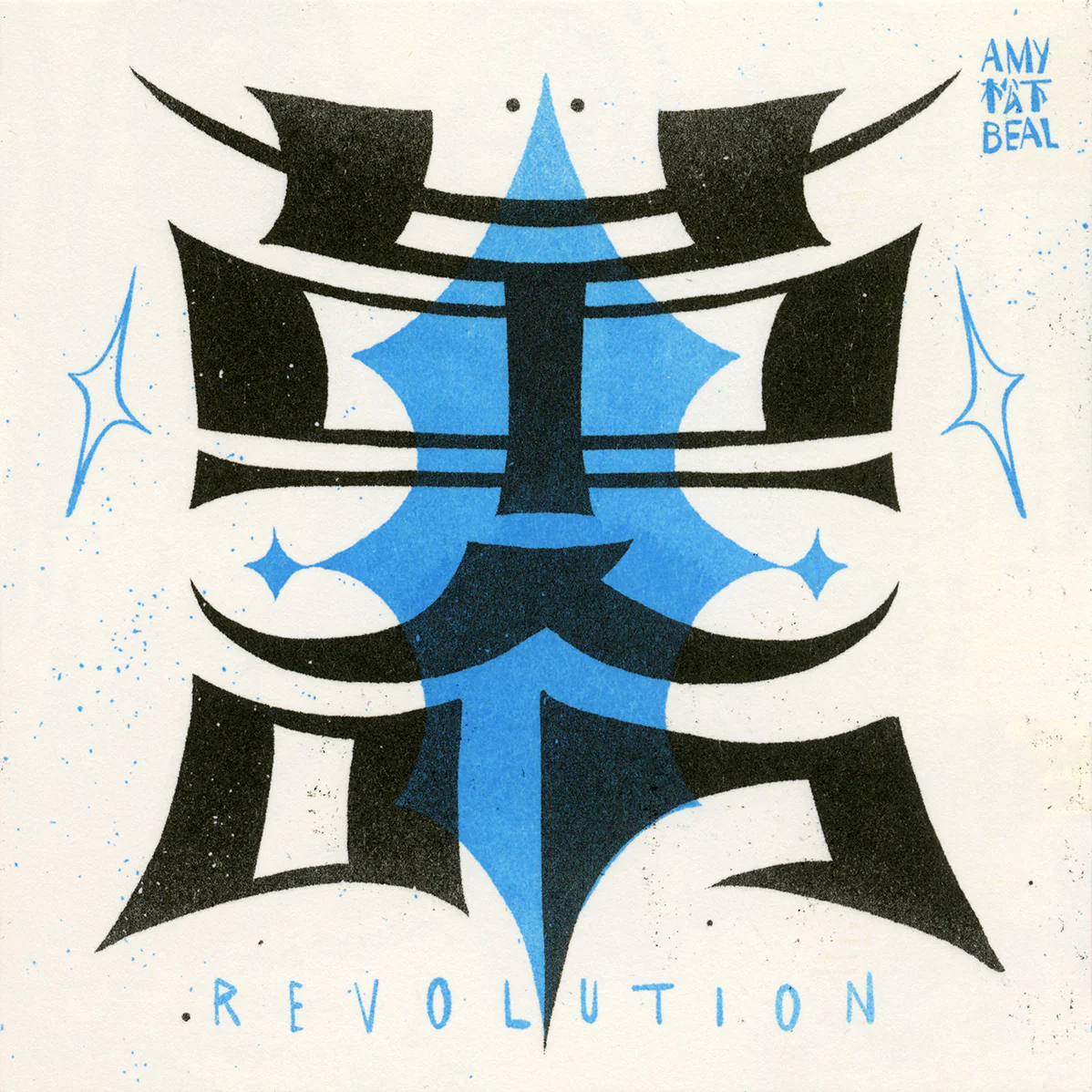 Small World 3 (2025) - Amy Matsushita-Beal - "Puchi Revolution" Risograph