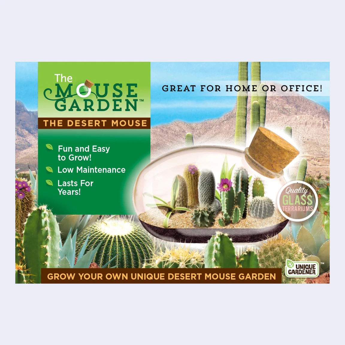 The Mouse Garden - The Desert Mouse Terrarium Cacti Seed Kit