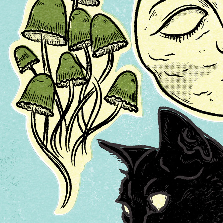 The Neko Show - Bree Rawn - "Mushrooms" (framed/unframed) - Image 2