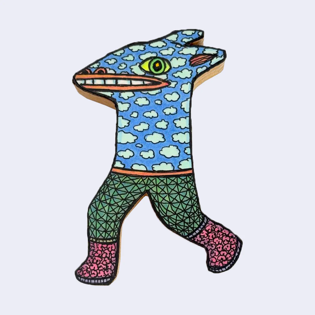 Theo Ellsworth - New Thought Form Folk - #82 - "Cloud Giraffe Jogger"