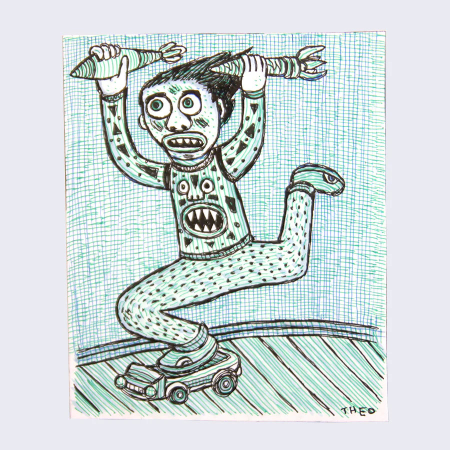 Theo Ellsworth - Rowdy Kid (Original Doodle)