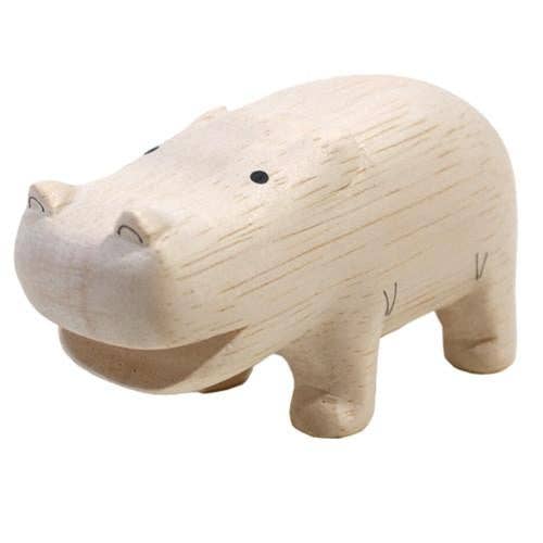 Wooden Animal Figure - Hippopotamus - Image 2
