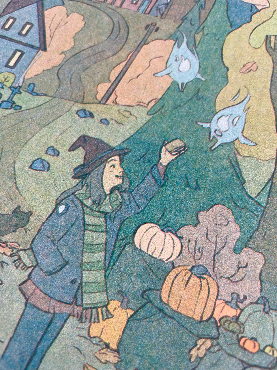 Yokai 2025 - Emma Mathewson - "Ghost Lights" Risograph - Image 2