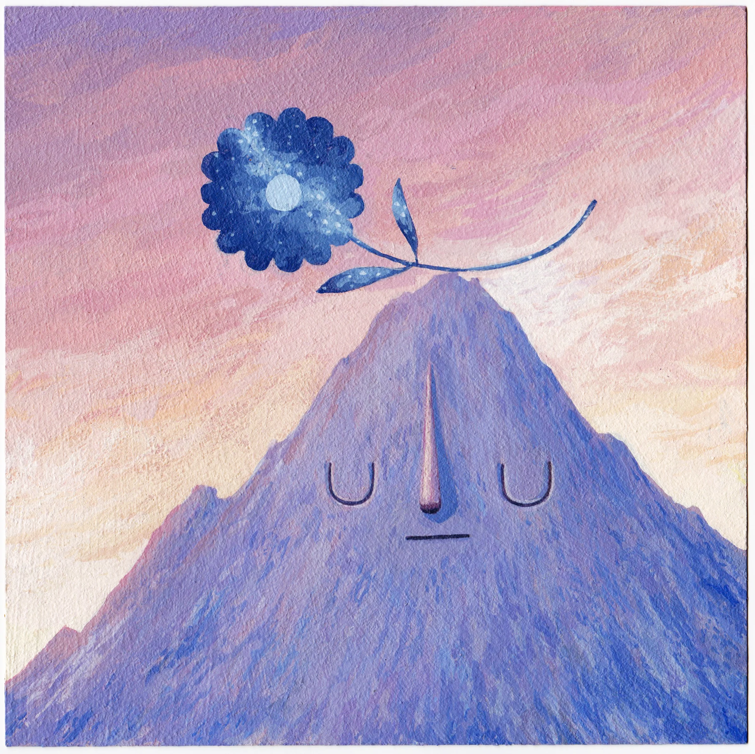 Yoskay Yamamoto - Cry Cry Shine Shine - #51 - "Sunset Mountain and Cosmic Flower”
