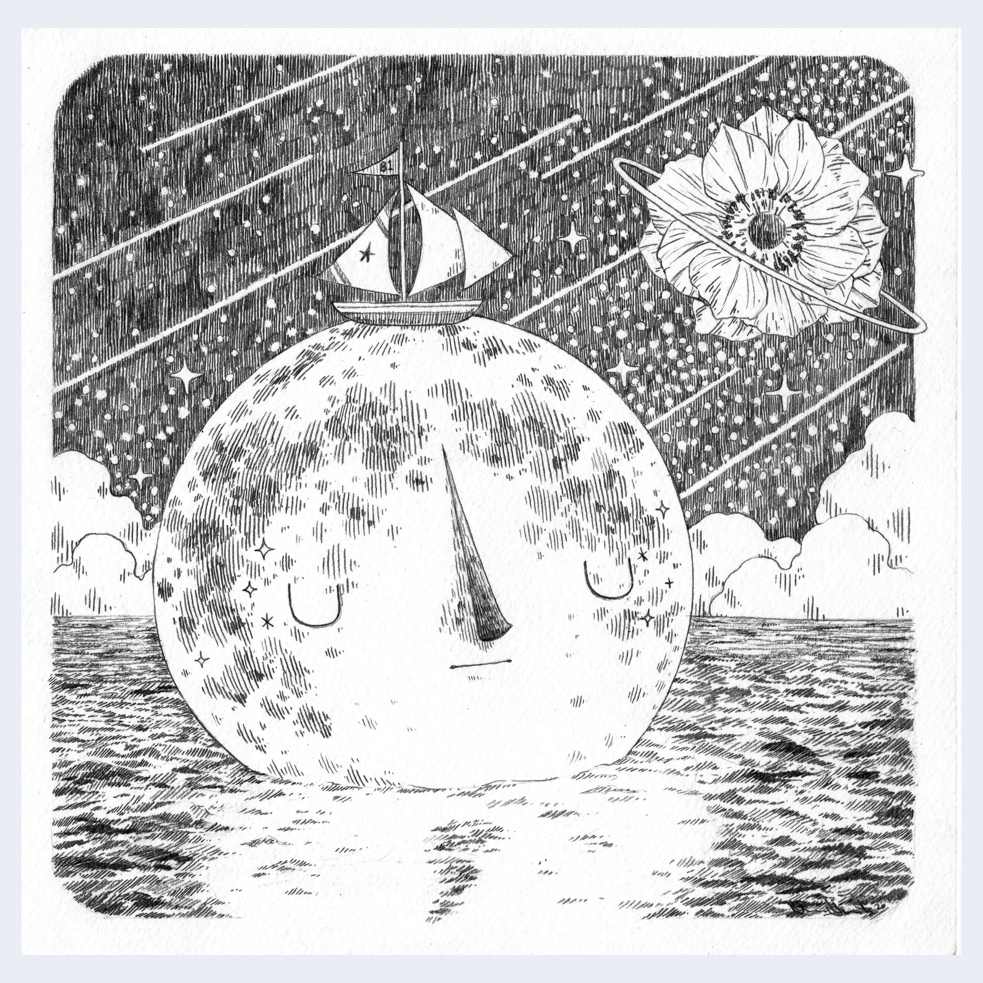 Yoskay Yamamoto - Flower Bird Wind Moon - "Sketch June 14"